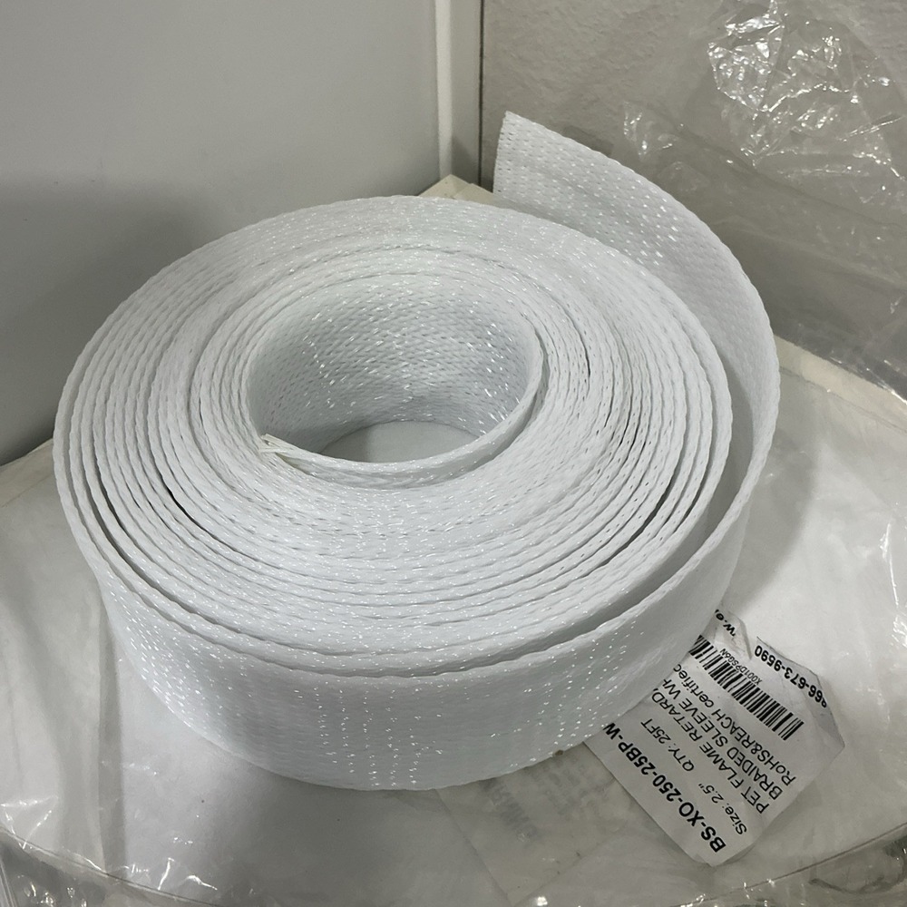Electriduct 2.5" PET 25ft Expandable Braid Sleeve Flame Retardant Flexible Wire